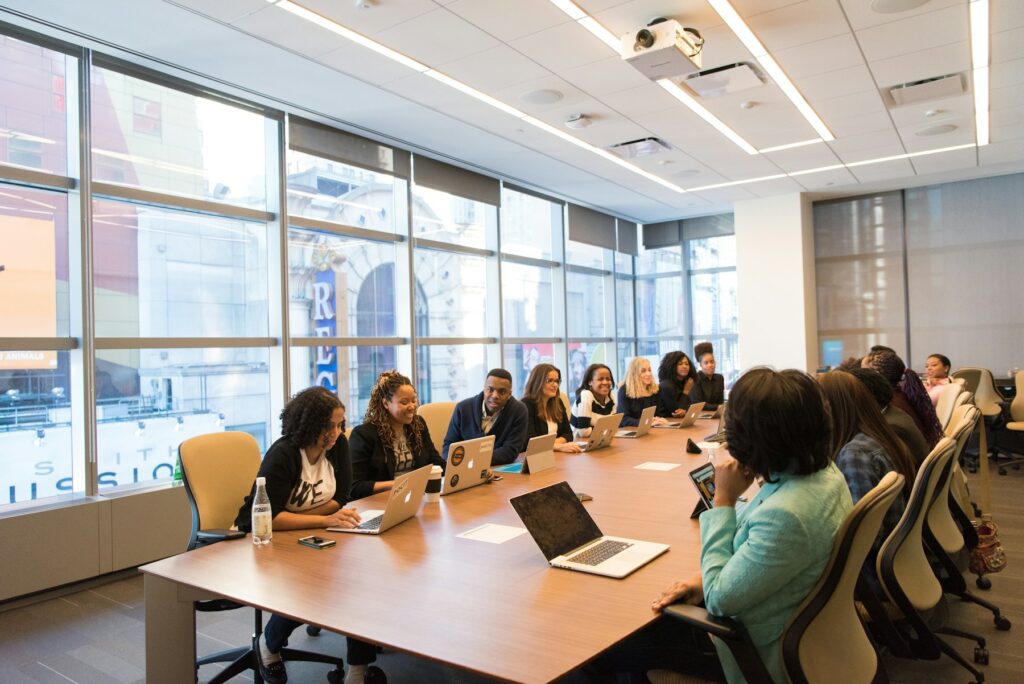 Business consultants in a meeting room