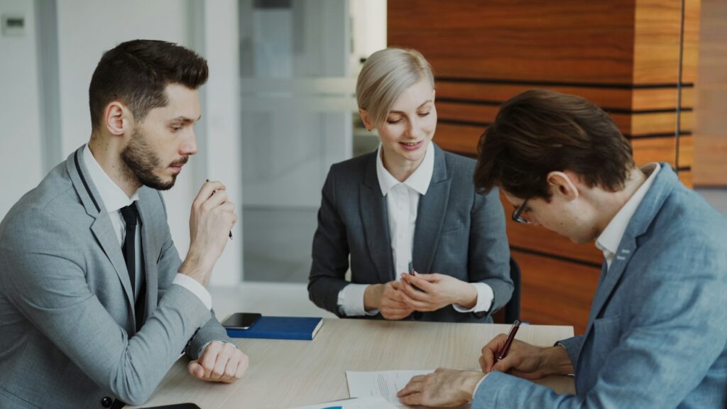 Consultants advising a client