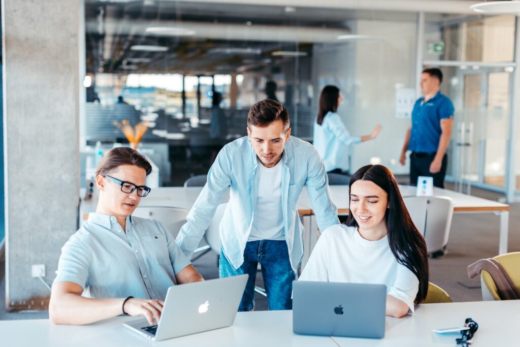 Professional team at work